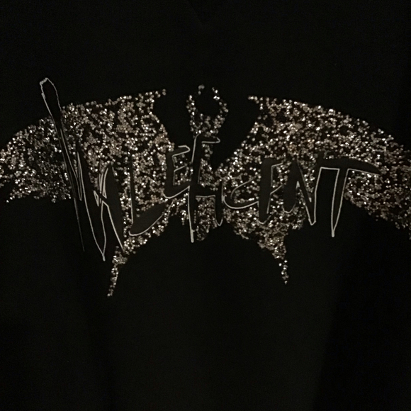 NWT Sparkly Disney Maleficent Black Sweatshirt XL - Picture 3 of 6